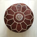 Embroidered Moroccan Pouffe (Mini) - Cognac - Mashi Moosh