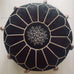 Tasselled Embroidered Moroccan Pouffe - Espresso Pouffe - Mashi Moosh