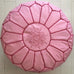 Embroidered Pouffe - Pink Pouffe - Mashi Moosh