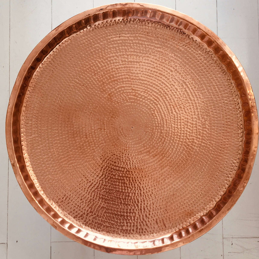 Vintage Copper Tray - 19” Tray - Mashi Moosh
