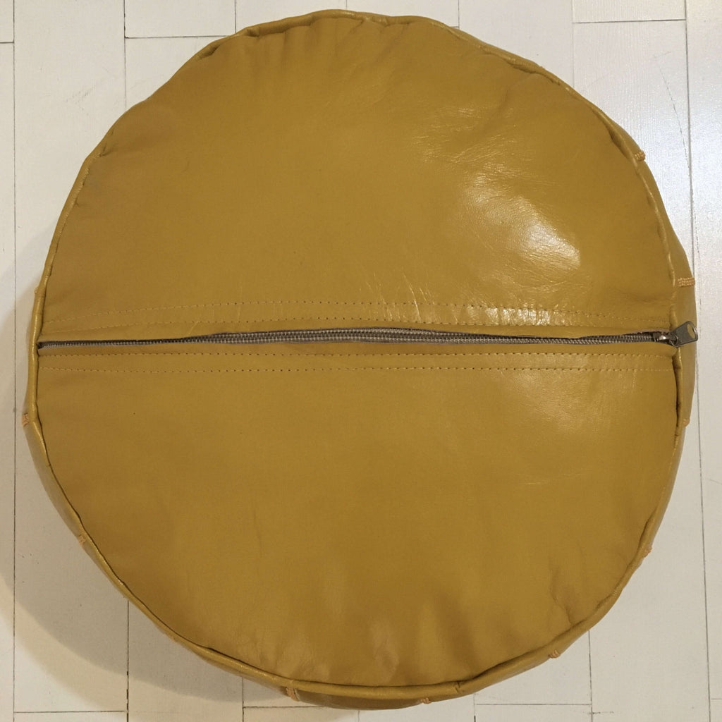 Embroidered Pouffe - Saffron (saffron thread) Pouffe - Mashi Moosh