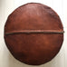Embroidered Pouffe - Cognac w/Dark Thread Pouffe - Mashi Moosh