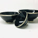 Silver Rimmed Serving Bowl - Ebony Bowl - Mashi Moosh