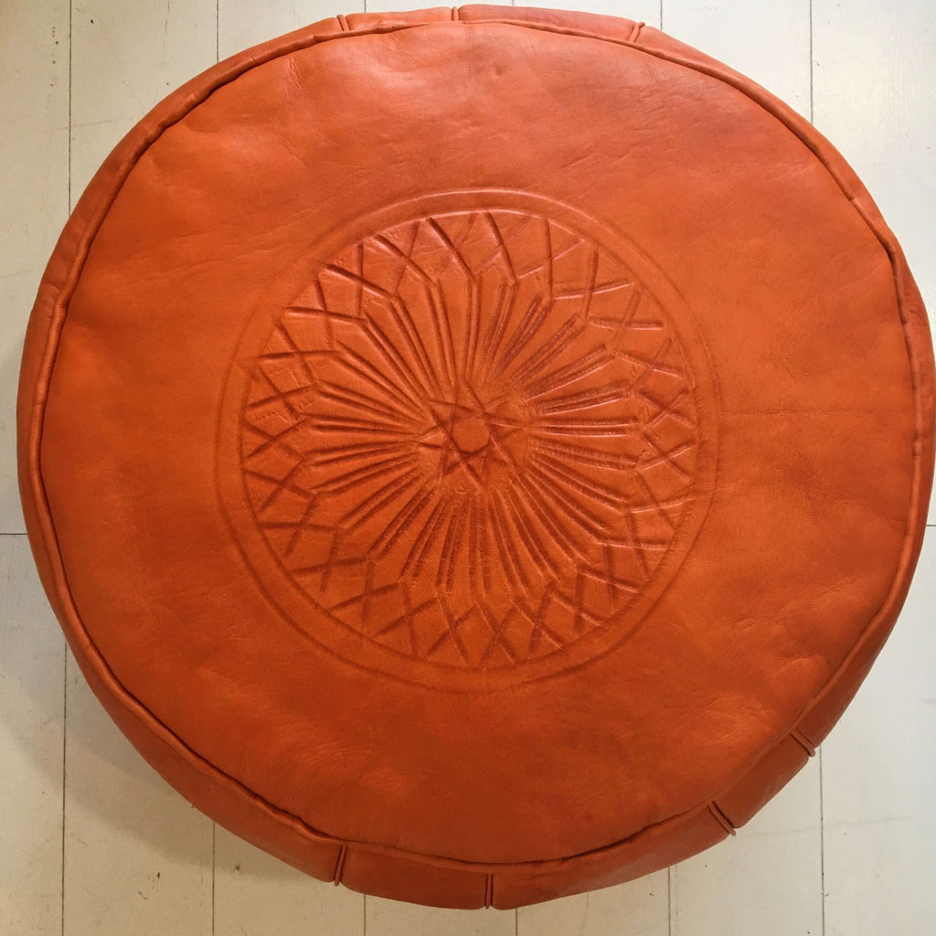 Embossed Pouffe - Pumpkin - Mashi Moosh
