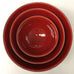 Silver Rimmed Serving Bowl - Berry Red Bowl - Mashi Moosh