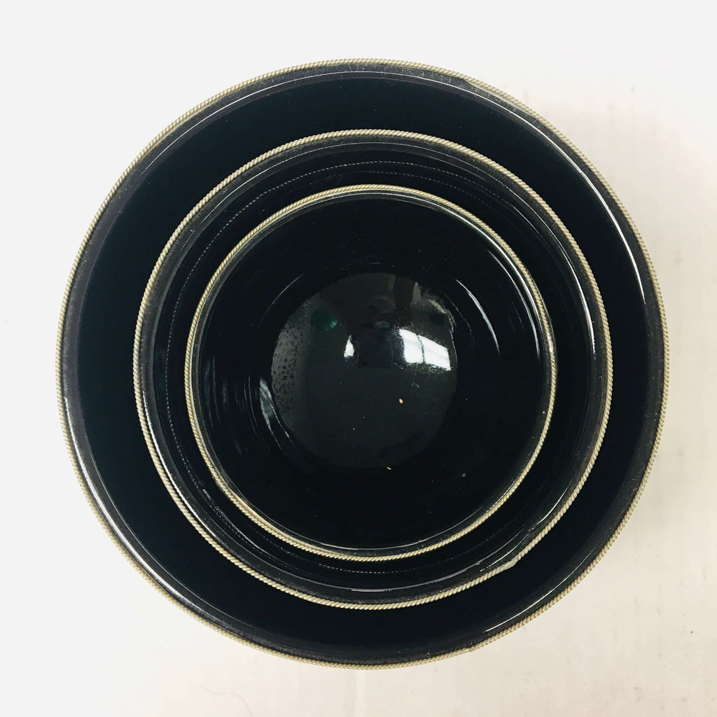 Silver Rimmed Bowl - Ebony Bowl - Mashi Moosh