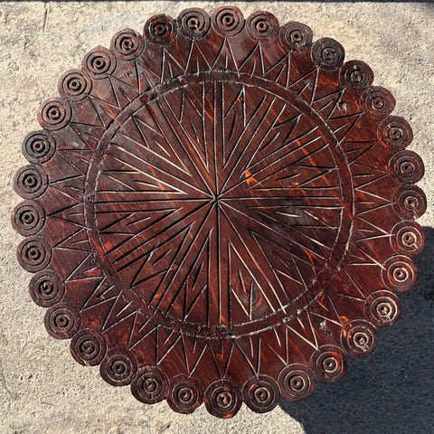 Scalloped Edge Table - HandCarved