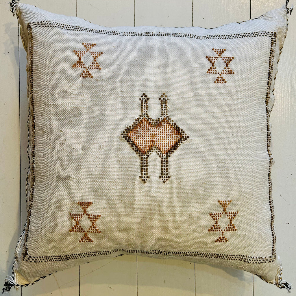 Cactus Silk Cushion (Alabaster)