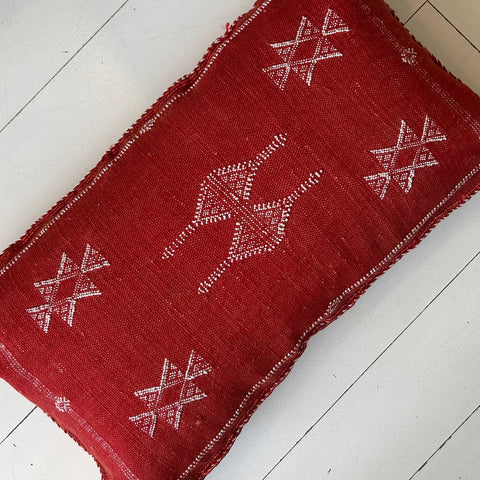 Cactus Silk Cushion (Vermilion)