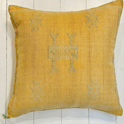 Cactus Silk Cushion (Ochre)
