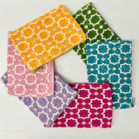 Chenille Clutch - Medium (6 Colours)