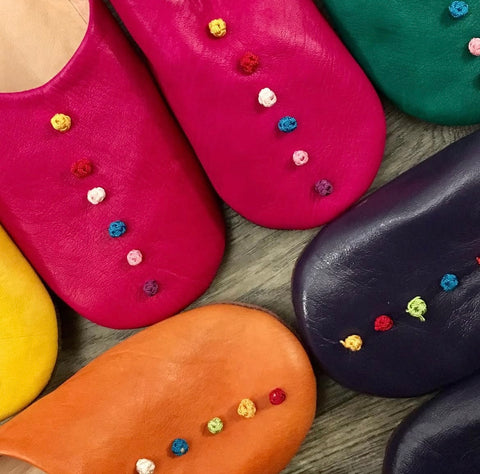 Pompom Slippers (Assorted Colours)