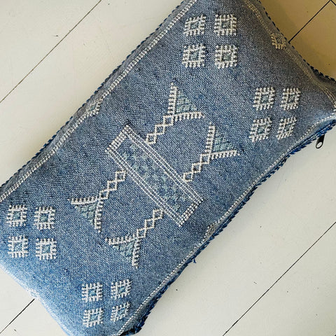 Cactus Silk Cushion (Chambray)