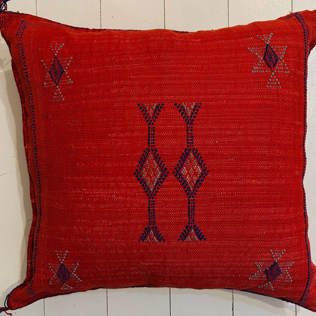 Cactus Silk Cushion (Vermilion) - Mashi Moosh