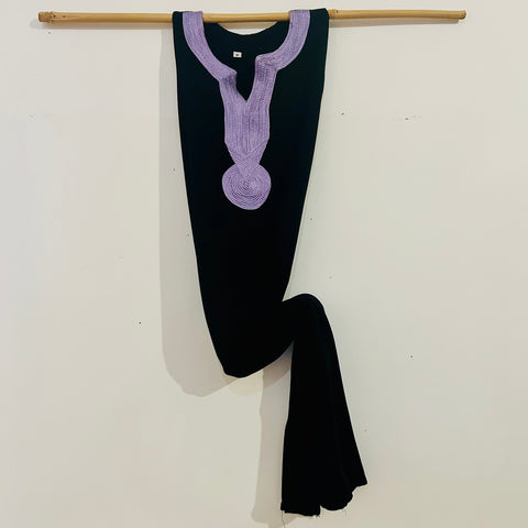 Tunic - Embroidered Lightweight (Black/Lilac)