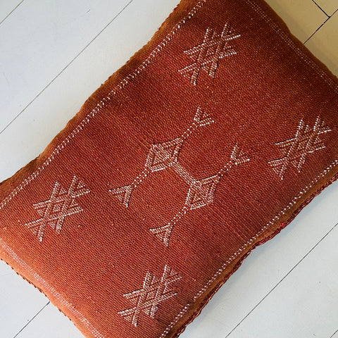 Cactus Silk Cushion (Brick)