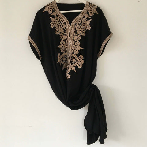 Kaftan - Style #1 Intricate Embroidered (Midnight)