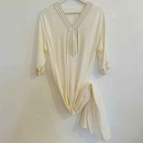 Kaftan - Style #5 V-Neck w/Sleeves (Ivory)