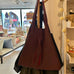 Leather Tote Bag (Maroon)