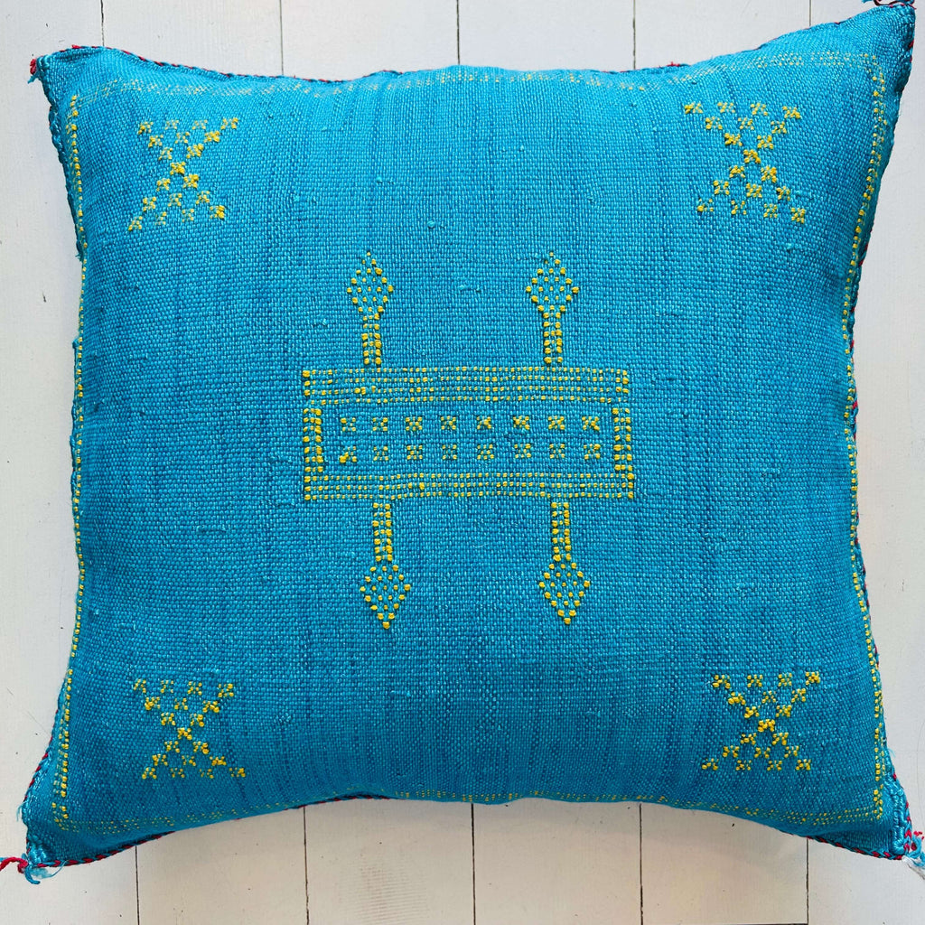 Cactus Silk Cushion (Turquoise Dream) - Mashi Moosh
