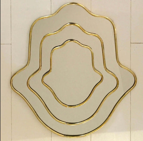 Hamsa Hand Mirror - Brass - Mashi Moosh