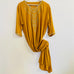 Kaftan - Style #4 Embroidered w/Sleeves (Saffron)