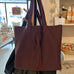 Leather Tote Bag (Maroon)