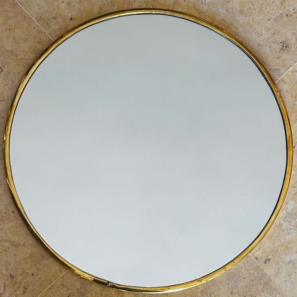 Round Brass Mirror (2 Sizes) - Mashi Moosh