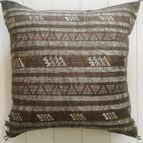 Cactus Silk Cushion - Berber Brown