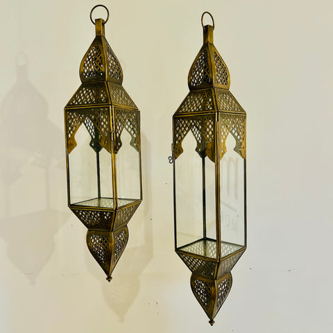 Brass Lantern w/Glass