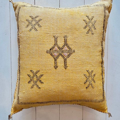 Cactus Silk Cushion (Custard) - Mashi Moosh