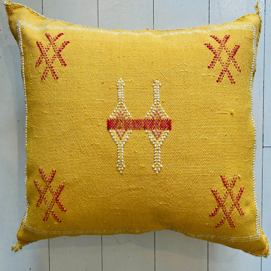 Cactus Silk Cushion (Canary)