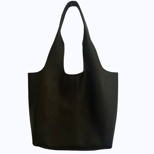 Leather Tote Bag (Charcoal)
