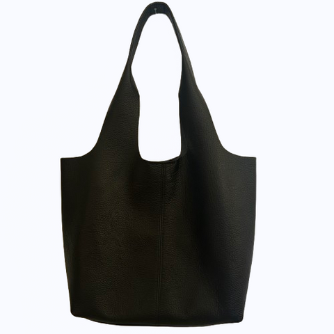 Leather Tote Bag (Charcoal)