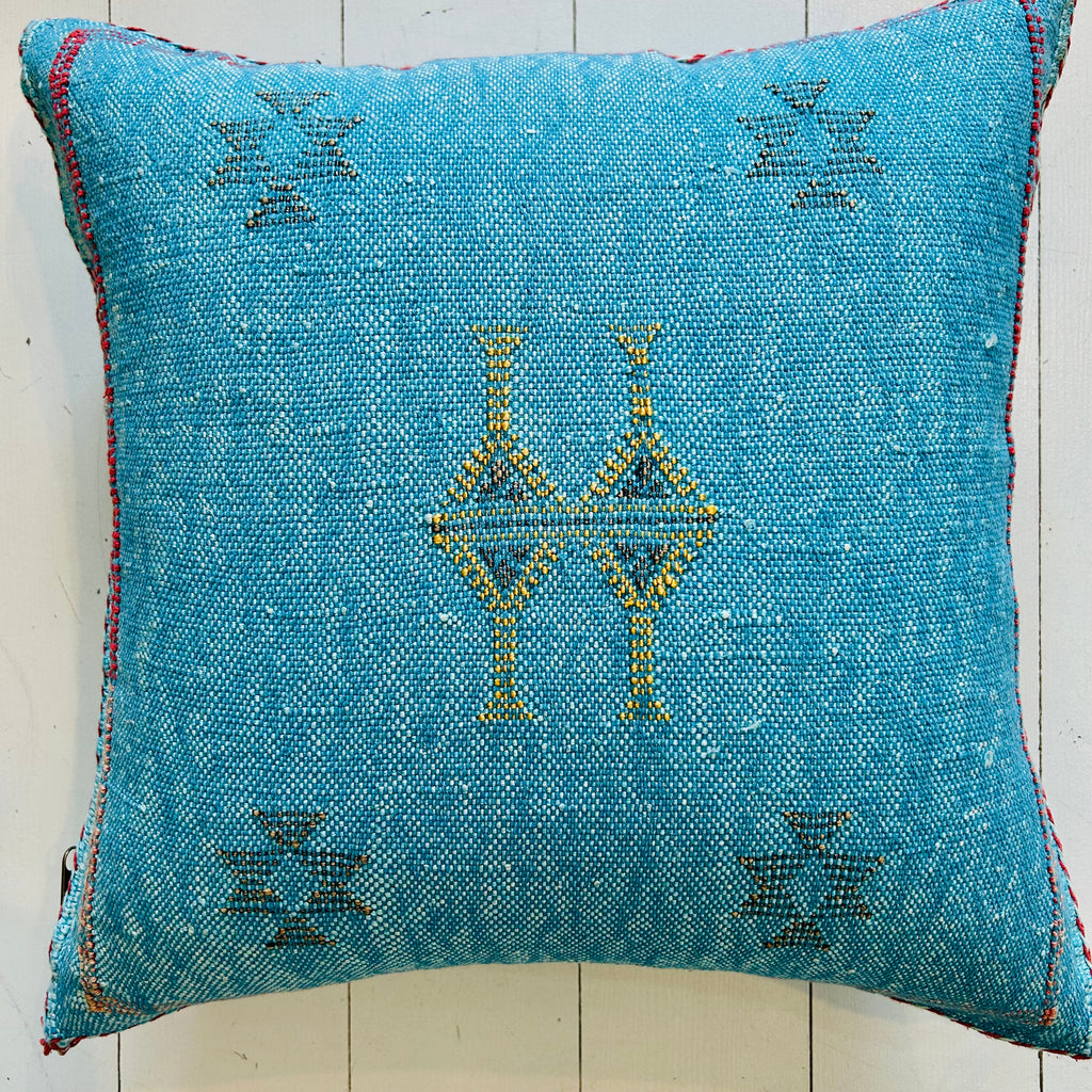 Cactus Silk Cushion (Turquoise Dream) - Mashi Moosh