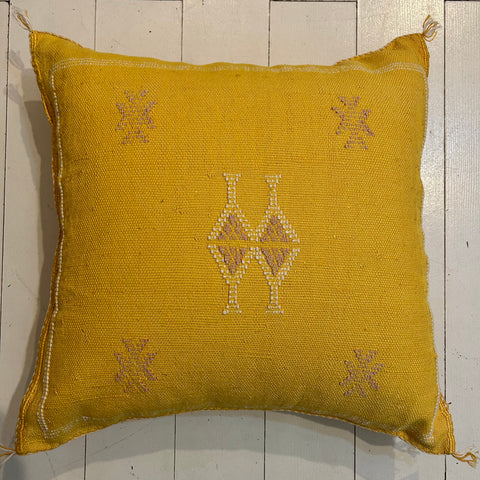 Cactus Silk Cushion (Lemon)