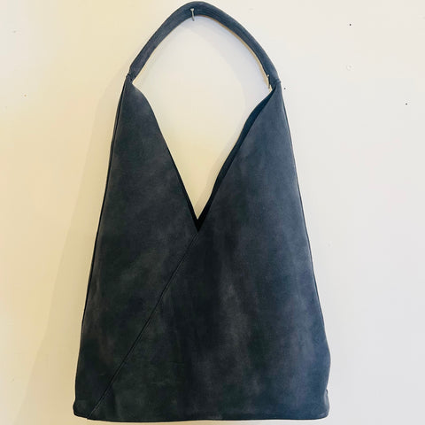 Suede Tote (Steel Blue)