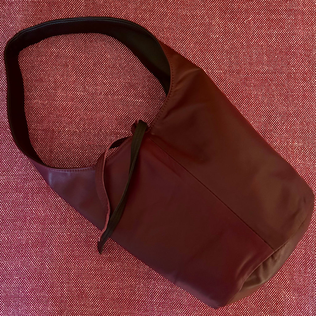 Leather Bucket Bag - Reversible - Mashi Moosh