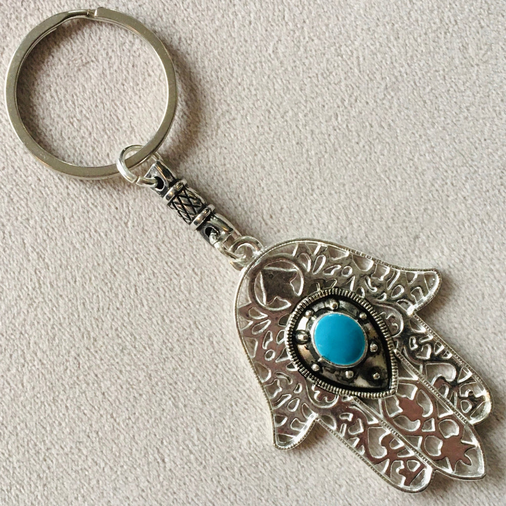 Moroccan Keychain (Hamsa Hand - 4) Keychain - Mashi Moosh