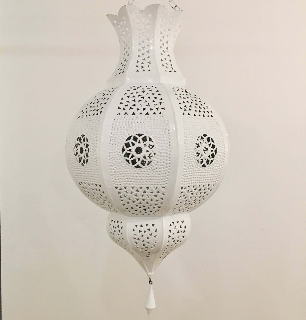 Marrakech 'Arabesque' Lantern (Cloud White) - Mashi Moosh