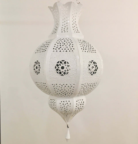 Marrakech 'Arabesque' Lantern (Cloud White) - Mashi Moosh