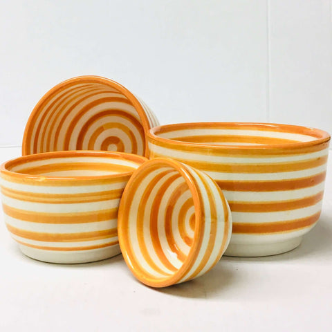 Fassi Bowl - Saffron Stripes Bowl - Mashi Moosh