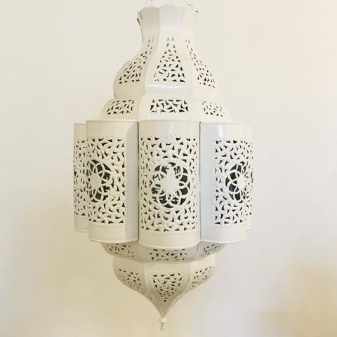 Marrakech Globe Lantern (Cloud White) - Mashi Moosh