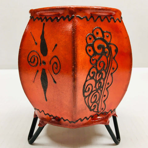 Henna Leather Candle Lantern - Mashi Moosh