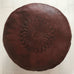 Embossed Leather Pouffe - Chocolate Pouffe - Mashi Moosh
