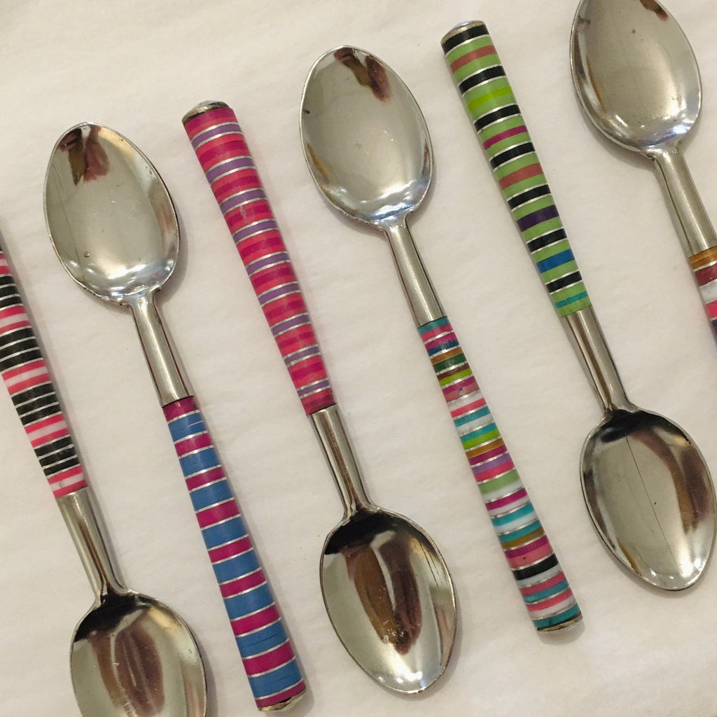 Striped Spoons (Oval) Utensil - Mashi Moosh