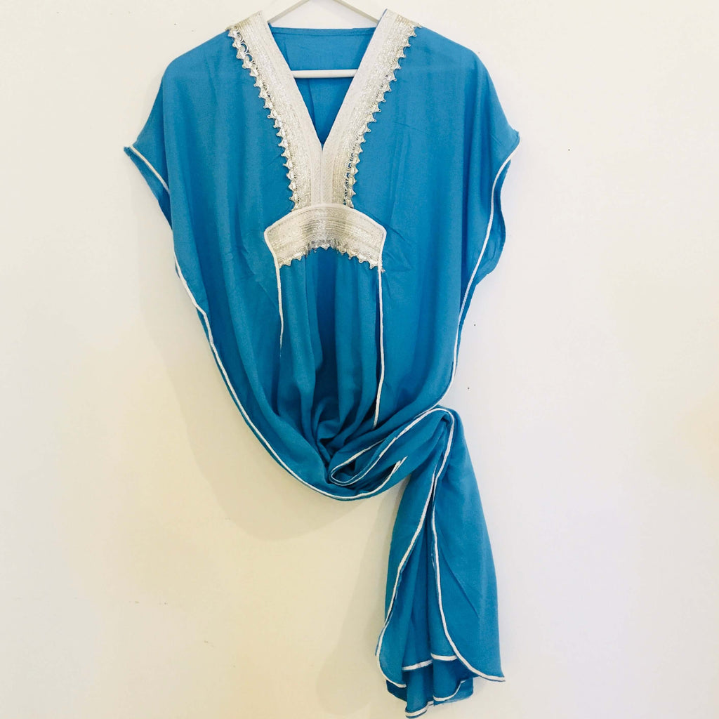  Kaftan - Fancy (Summer Sky w/Silver) Caftan - Mashi Moosh