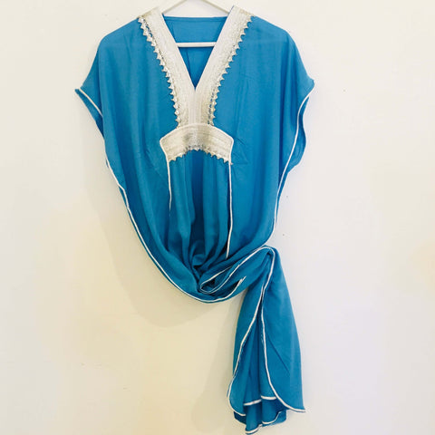  Kaftan - Fancy (Summer Sky w/Silver) Caftan - Mashi Moosh