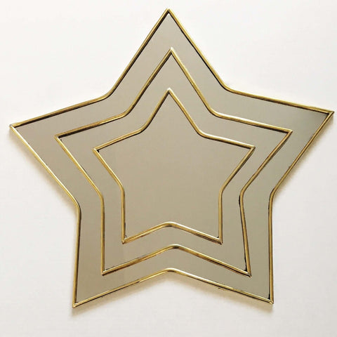 Moroccan Star Mirror (Brass) Mirror - Mashi Moosh
