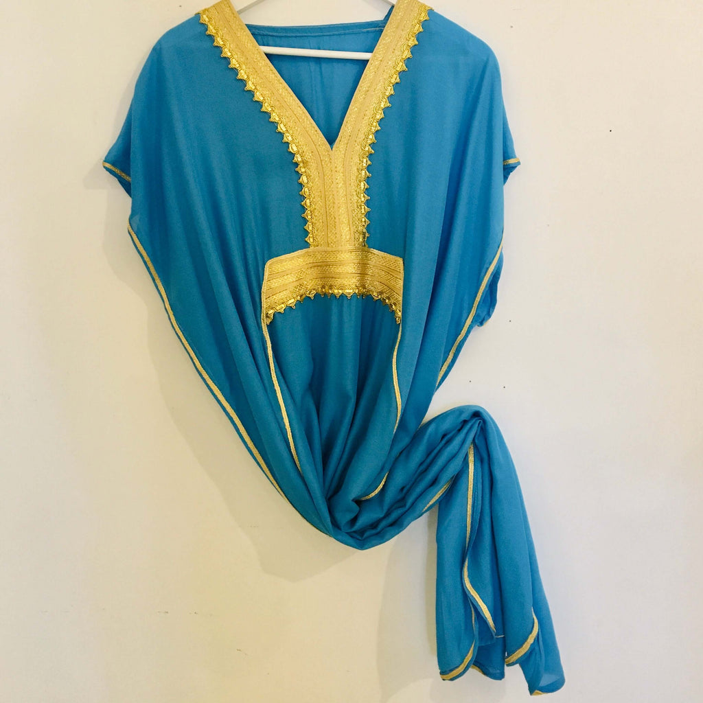  Kaftan - Fancy (Summer Sky w/Gold) Caftan - Mashi Moosh